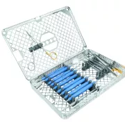 zestaw implantologiczny ECO ImplaTool, uchwyt bionik niebieski Helmut Zepf