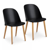 Krzesło - czarne - 2 szt